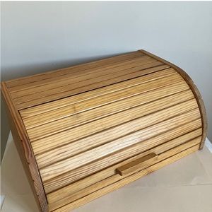 Wooden roll-top Bread Box